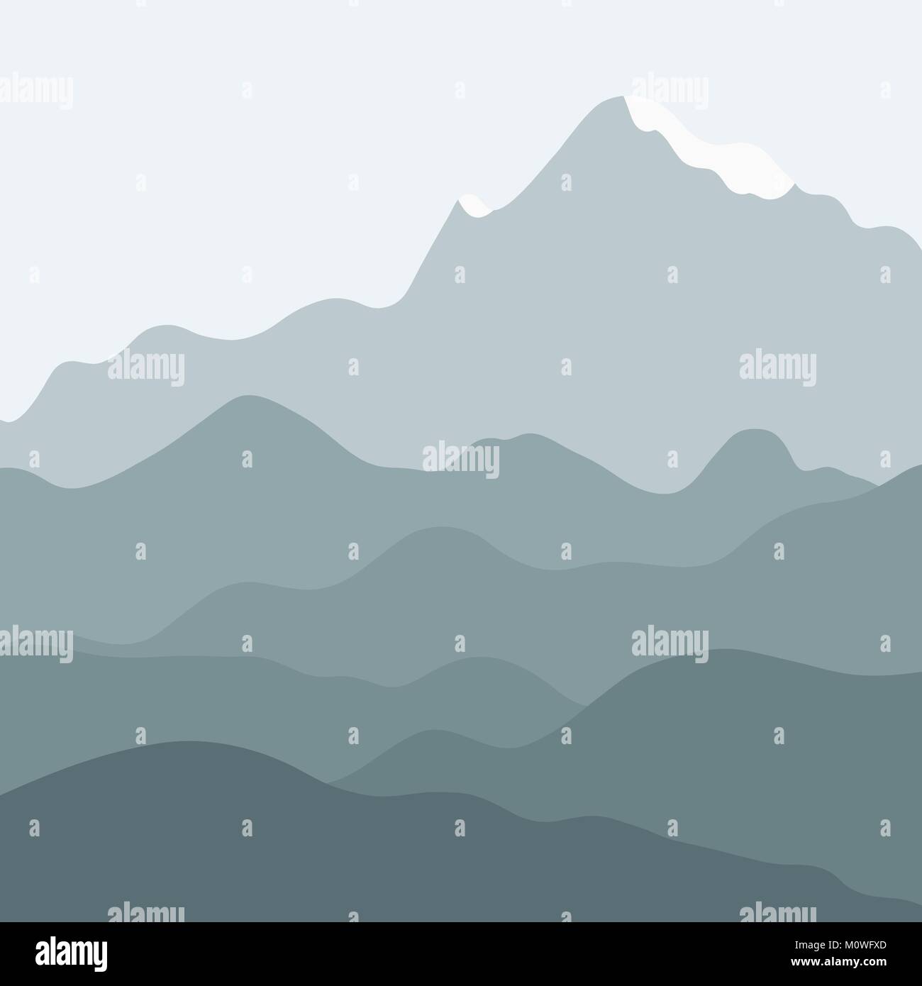 Paysage de montagne - Vector background. Les collines et les montagnes de couches. Illustration de Vecteur