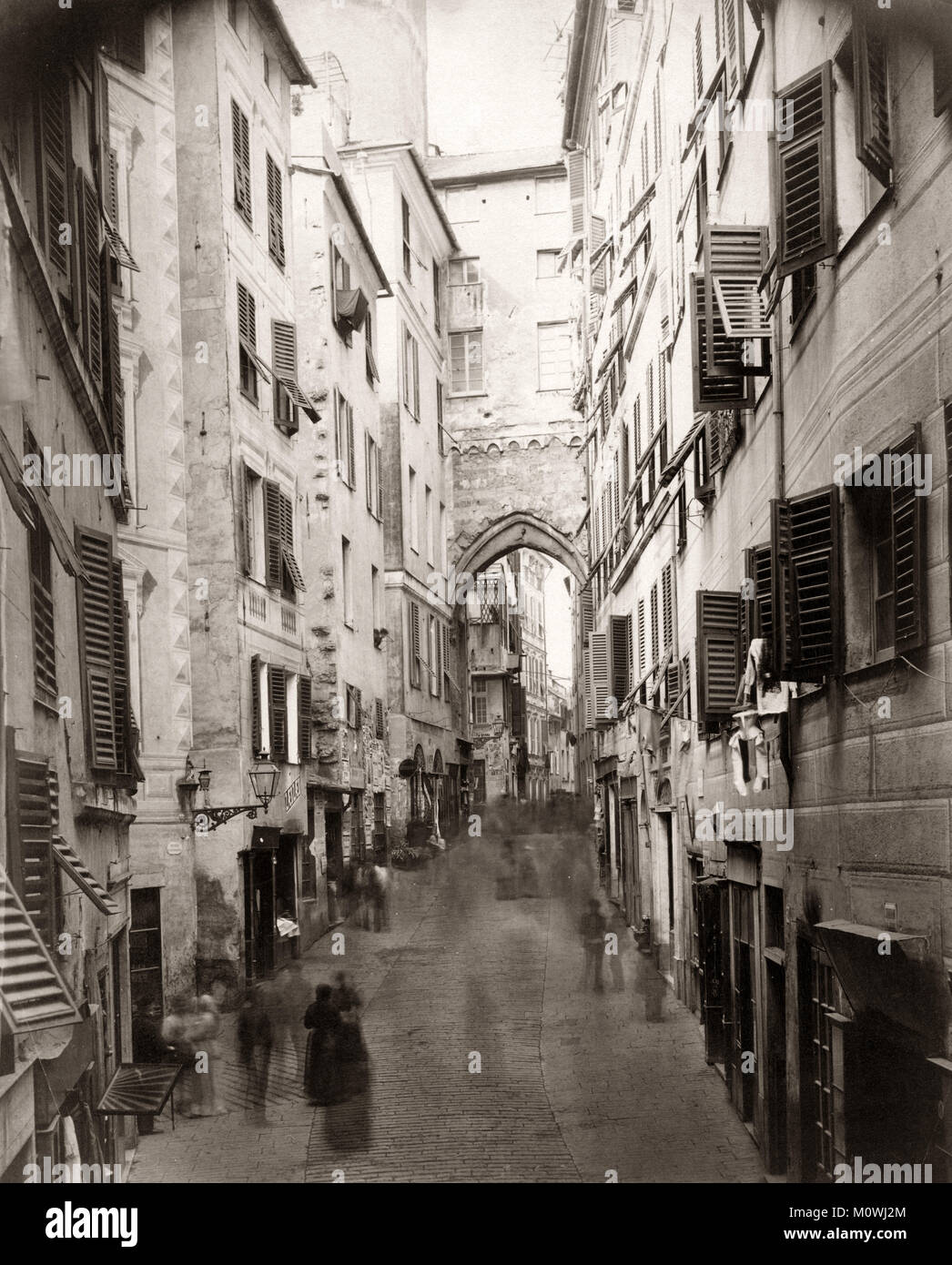 C.1880 s Italie - Port San Andrea Gênes Genova Banque D'Images