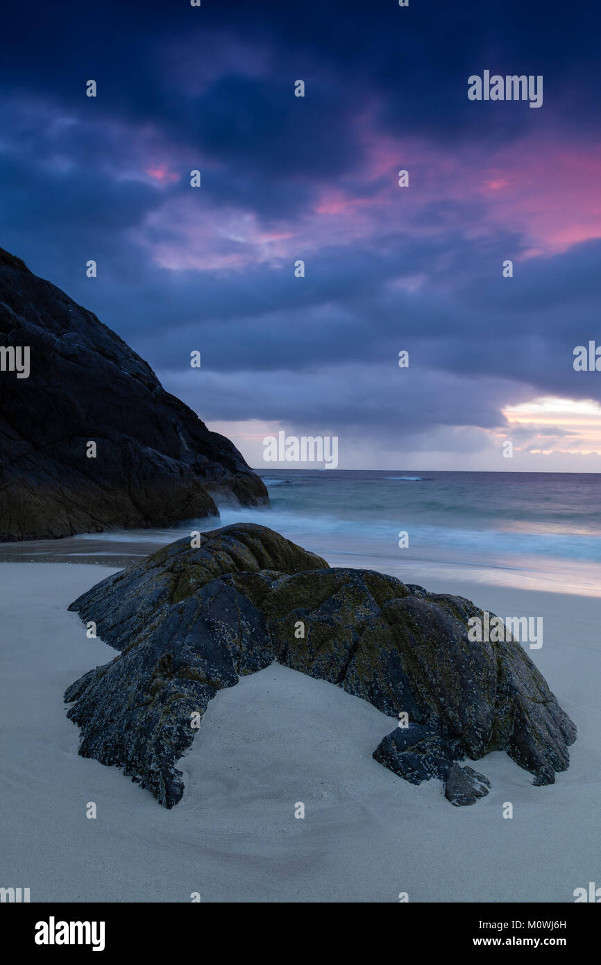 Coucher du soleil à Achmelvich Banque D'Images