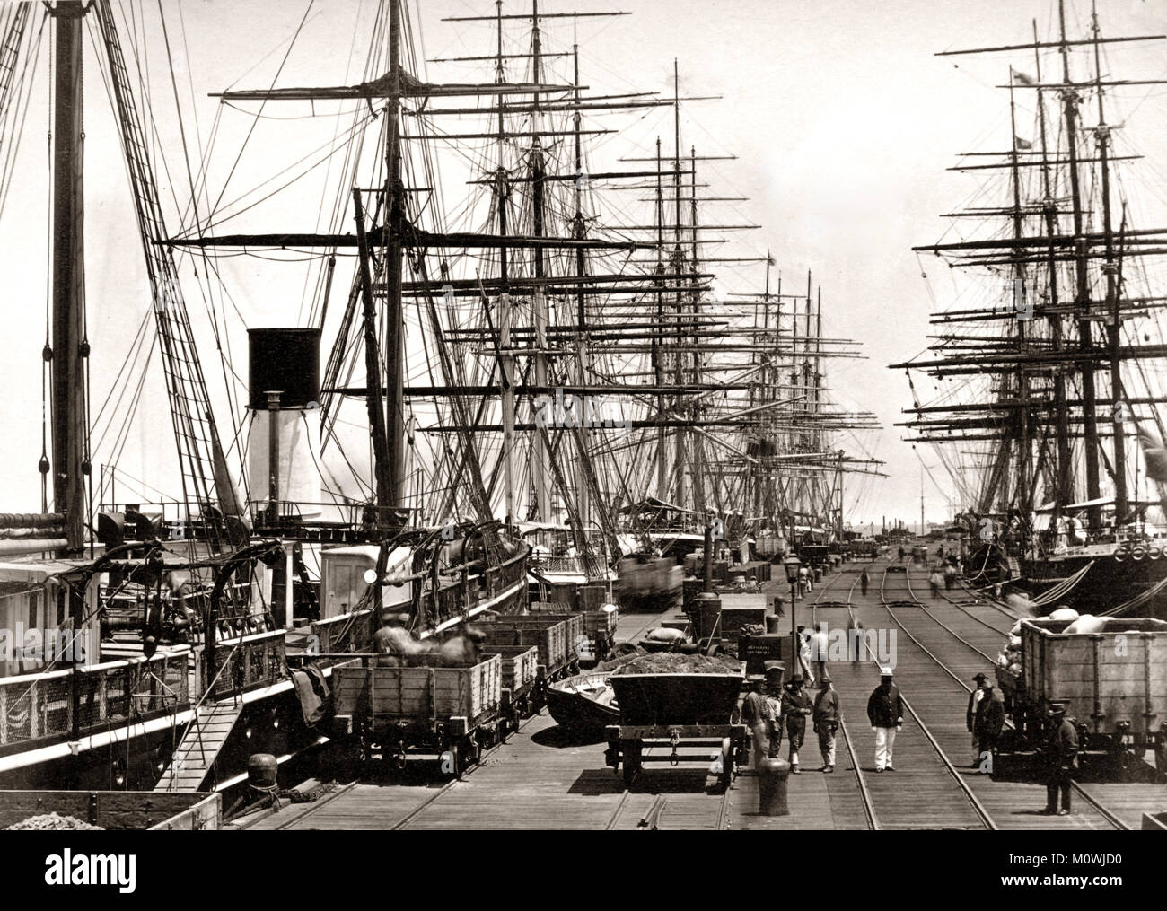 C. L'Australie 1890 - les navires à quai Banque D'Images