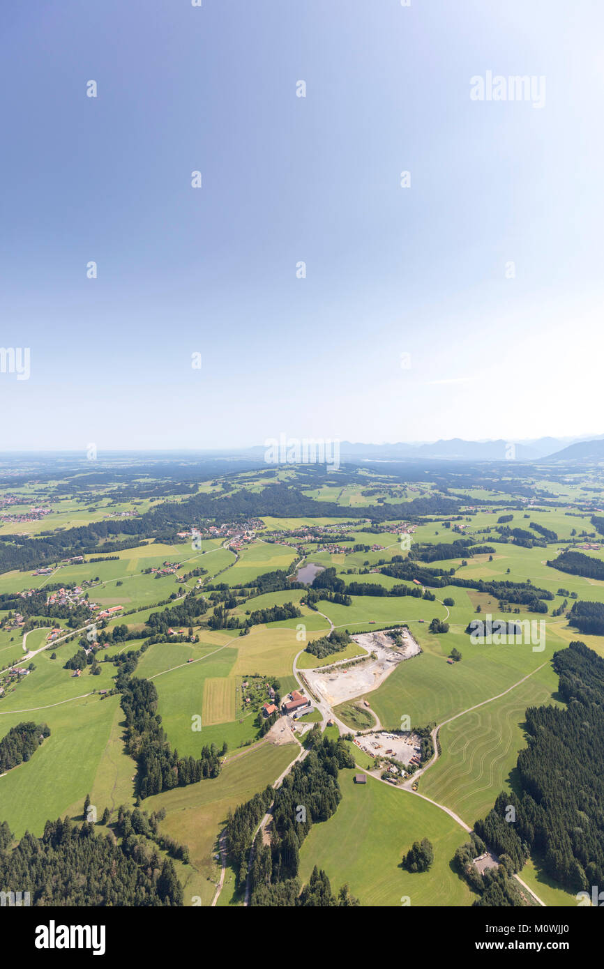 Vue aérienne de Rottenbuch, district de Weilheim-Schongau, Bavière, Allemagne Banque D'Images