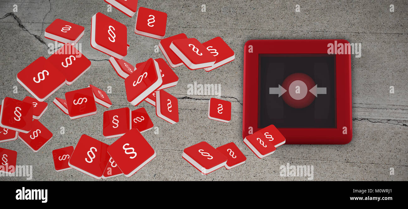 Image composite du double logo lettre s élément icône de signe Banque D'Images