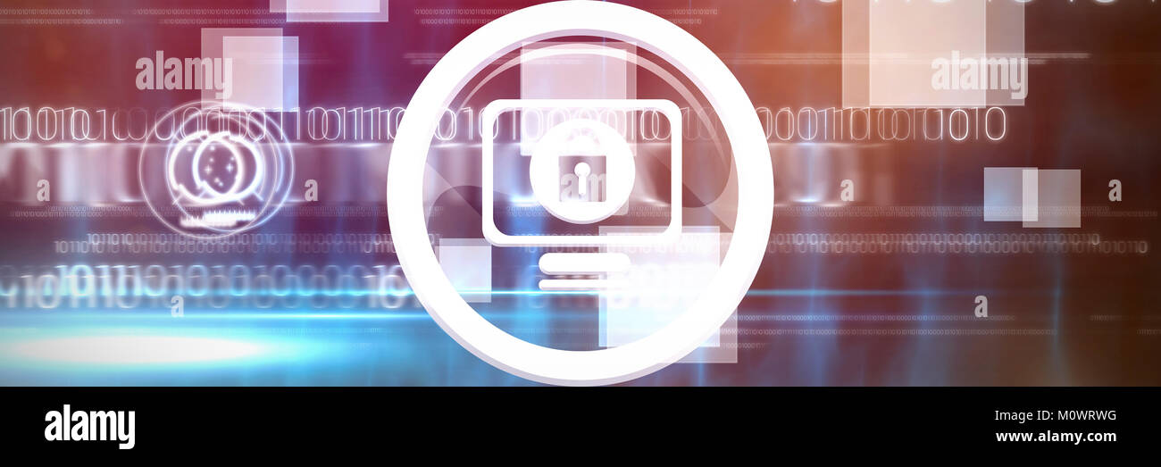 Image composite de l'icône vecteur de logo de sécurité Banque D'Images