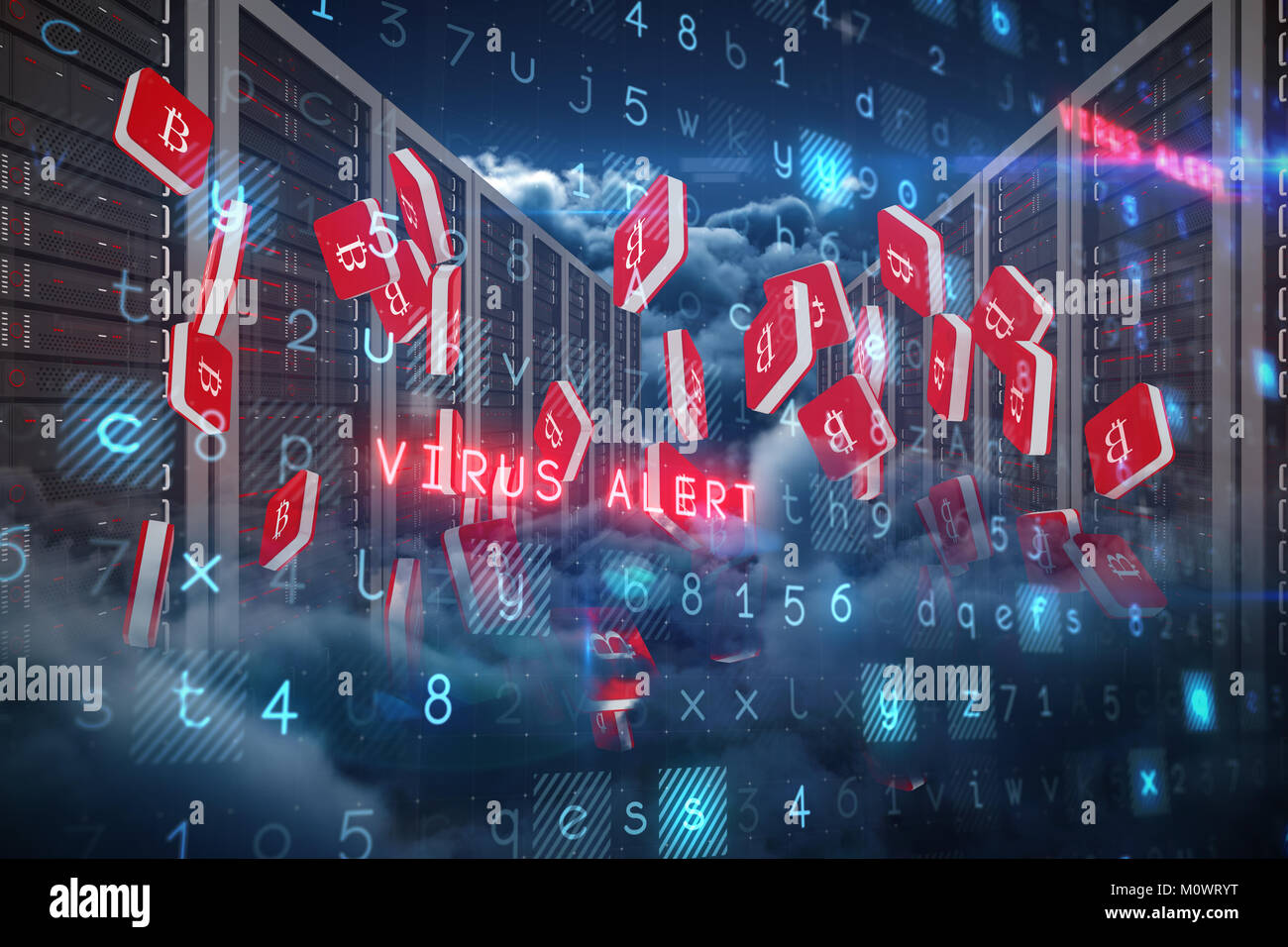 Image composite de l'arrière-plan de virus Banque D'Images