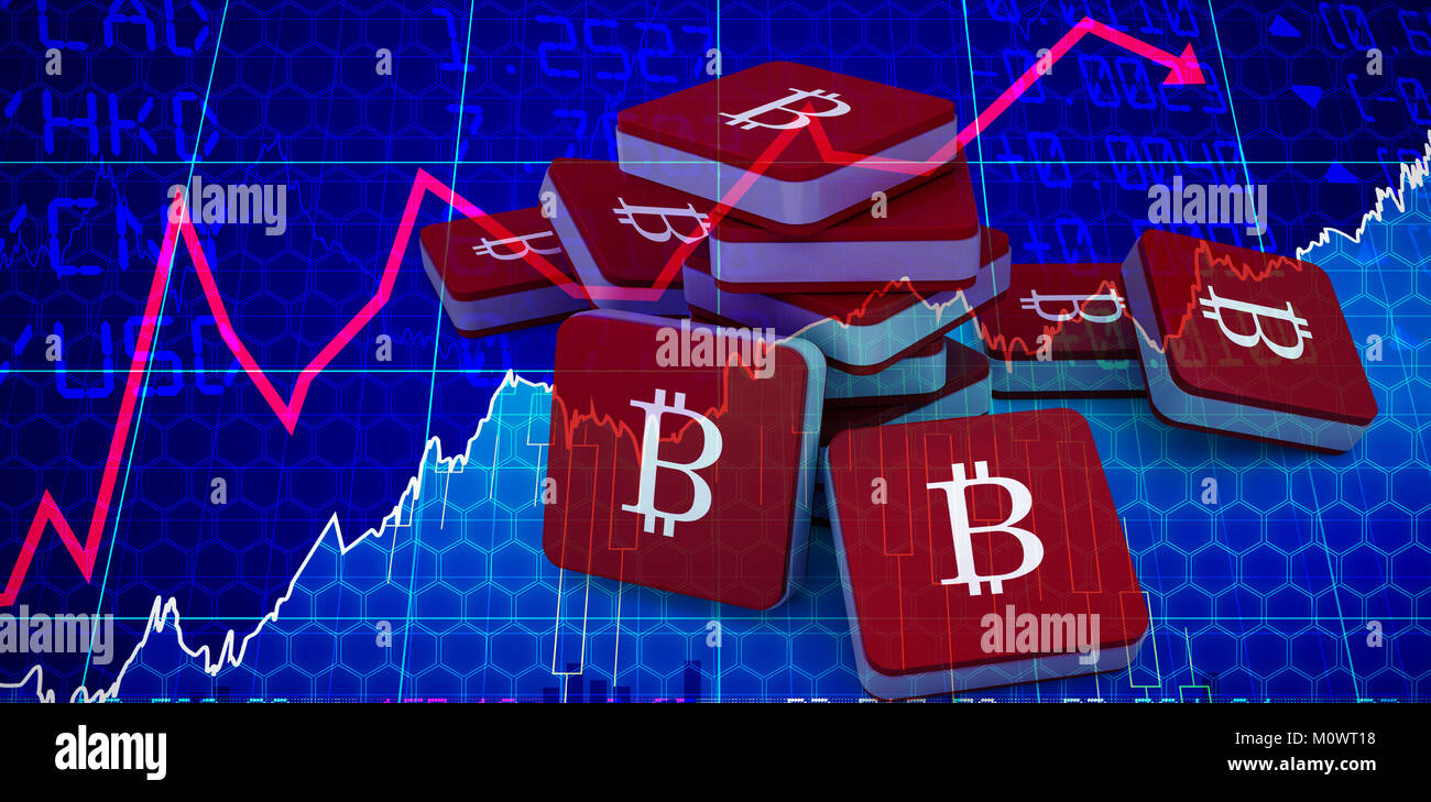 Image composite du symbole bitcoin Banque D'Images