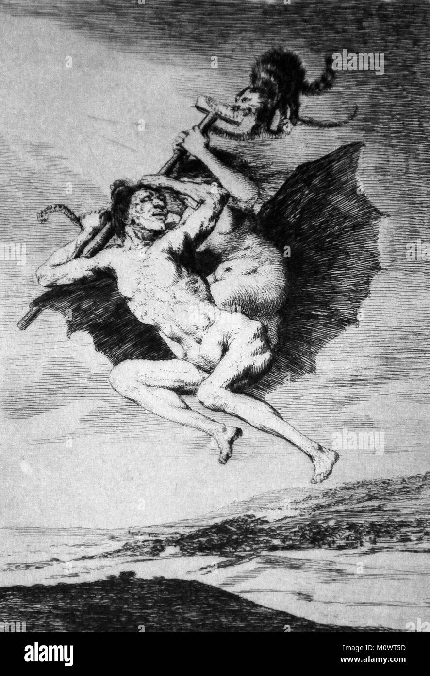 Il y va par Francisco de Goya 1746-1828 Banque D'Images