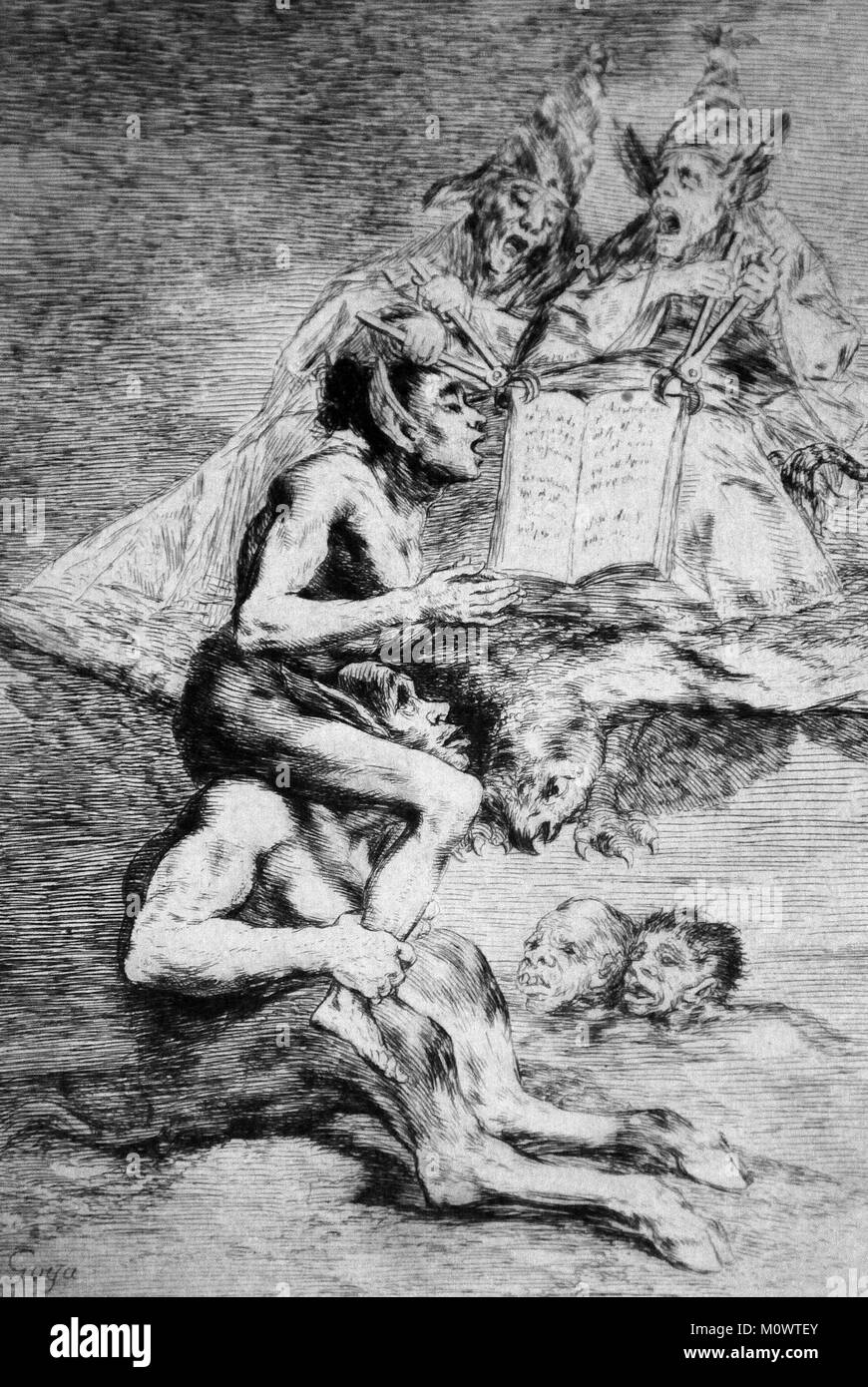 Attendez qu'ils vous oindre de Francisco de Goya 1746-1828 Banque D'Images