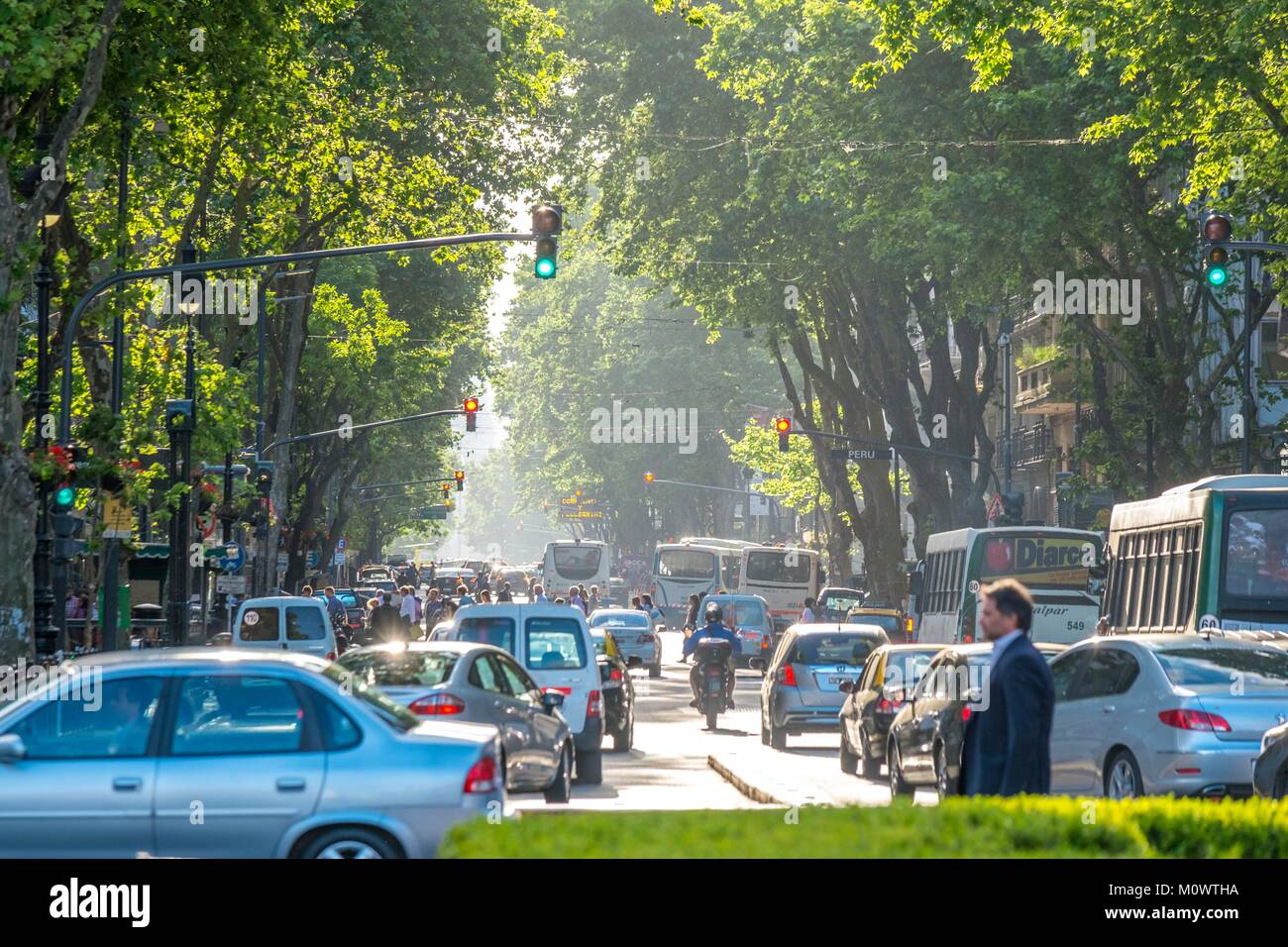 Argentine, province de Buenos Aires, Buenos Aires,avenida de Mayo Banque D'Images