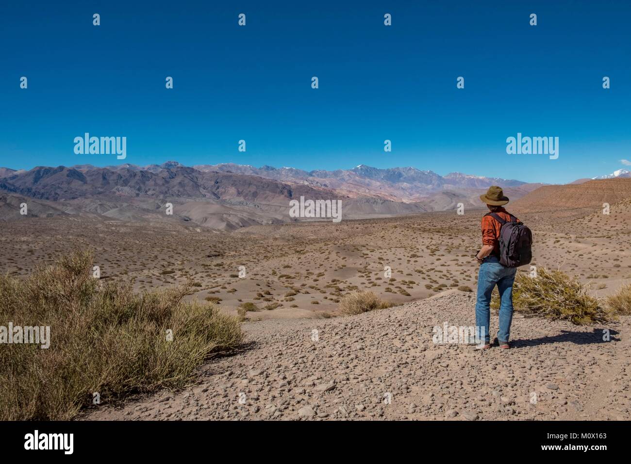 L'Argentine, la Province de San Juan,Barreal, Rio de Los Patos valley Banque D'Images