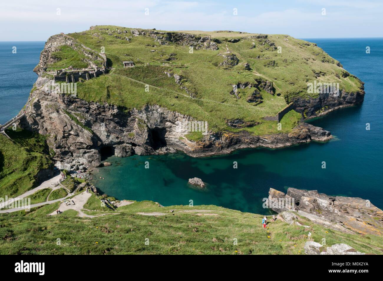 United Kingdom, Cornwall, Tintagel Tintagel,Island,légendes Arthuriennes Banque D'Images