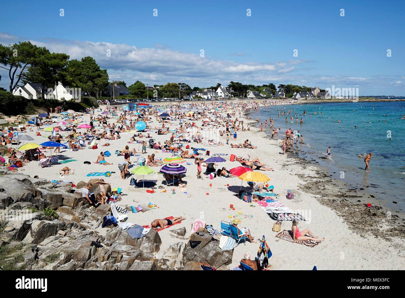 France,Morbihan,Carnac,plage de Ty Bihan Banque D'Images