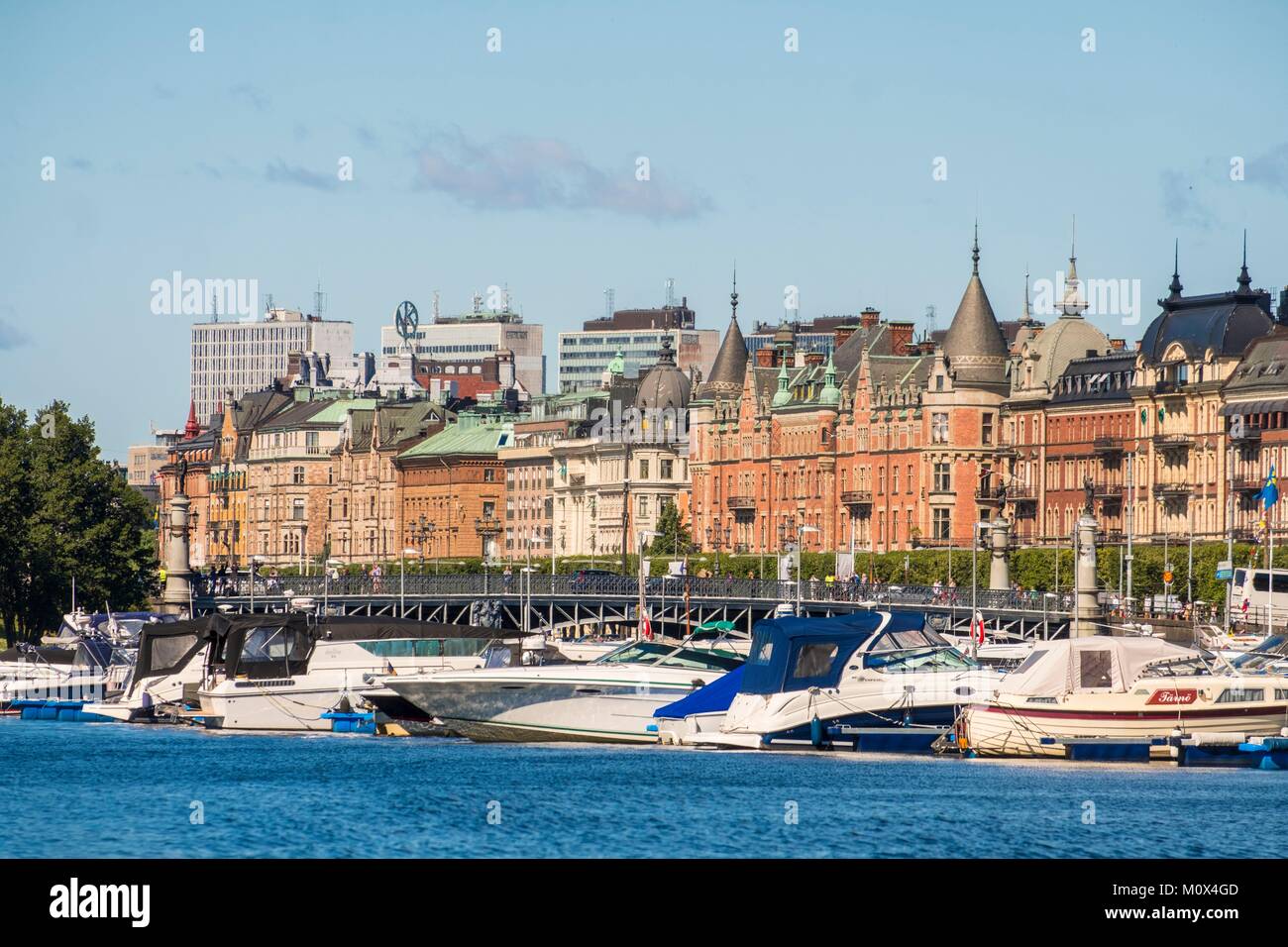 La Suède, Stockholm, Sweden district,Quai Strandvagen Banque D'Images