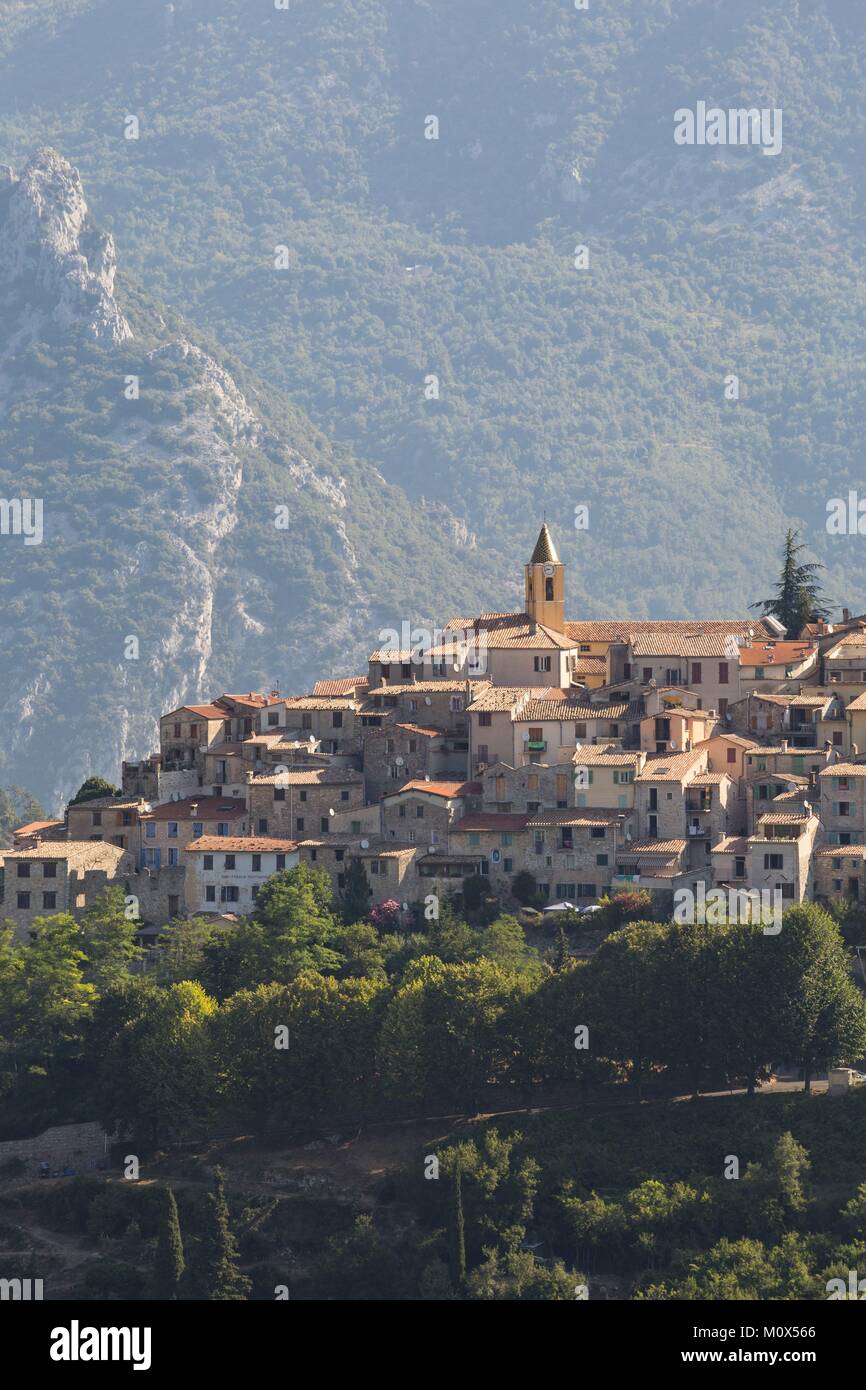 France,Alpes-Maritimes,Saint Agnès, le plus haut village d'Europe avec 780 m au-dessus du niveau de la mer Banque D'Images