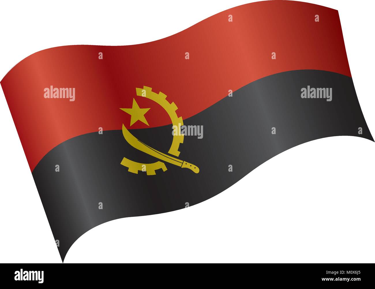 Drapeau de l'Angola, vector illustration Illustration de Vecteur