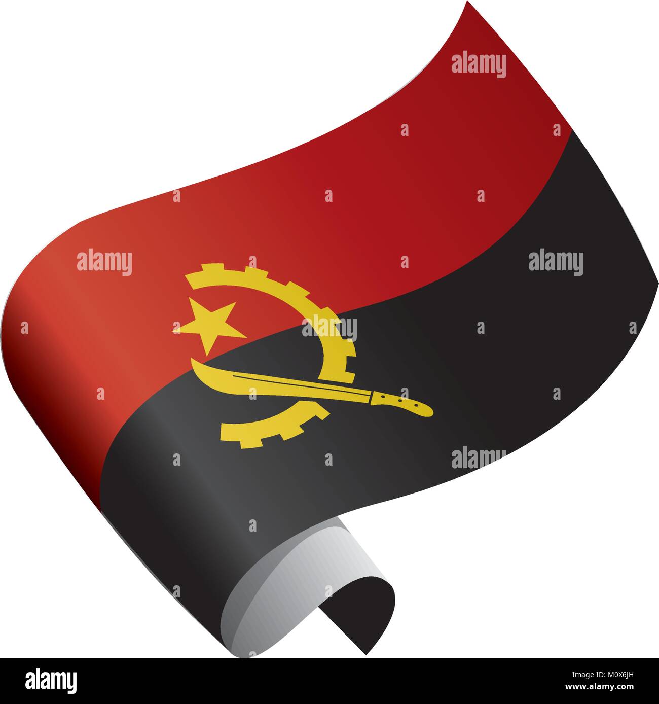 Drapeau de l'Angola, vector illustration Illustration de Vecteur