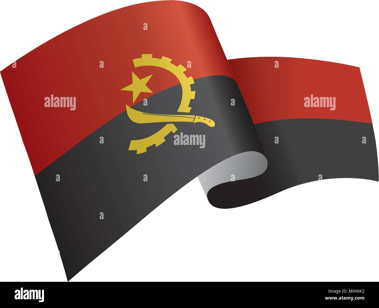 Drapeau de l'Angola, vector illustration Illustration de Vecteur