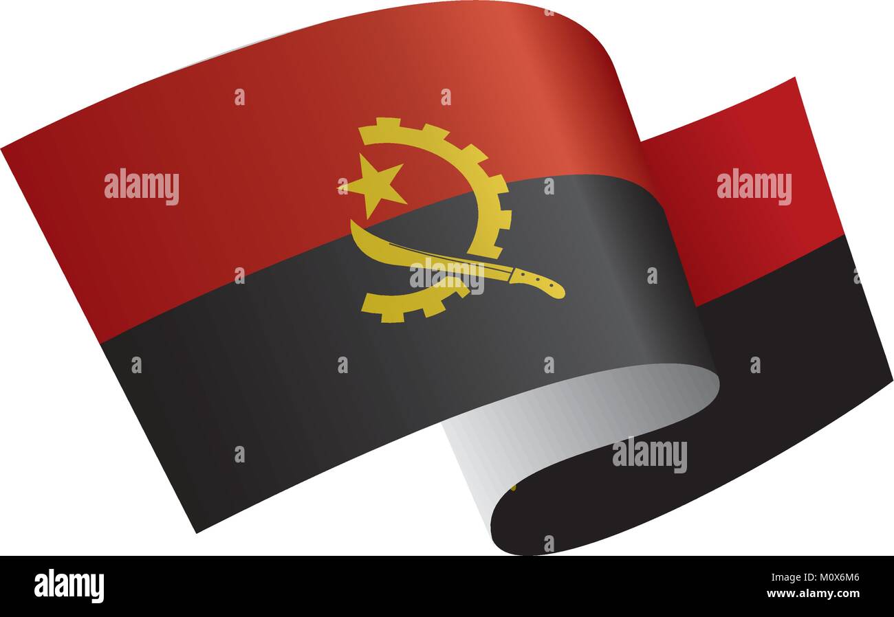 Drapeau de l'Angola, vector illustration Illustration de Vecteur