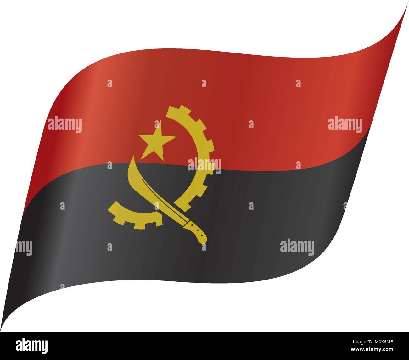 Drapeau de l'Angola, vector illustration Illustration de Vecteur