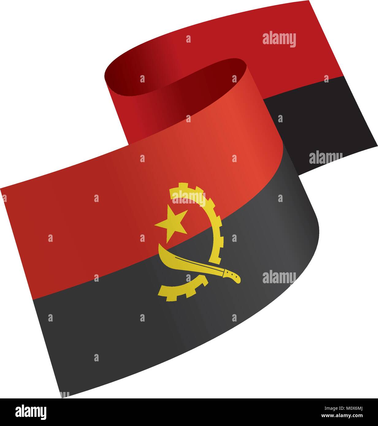 Drapeau de l'Angola, vector illustration Illustration de Vecteur