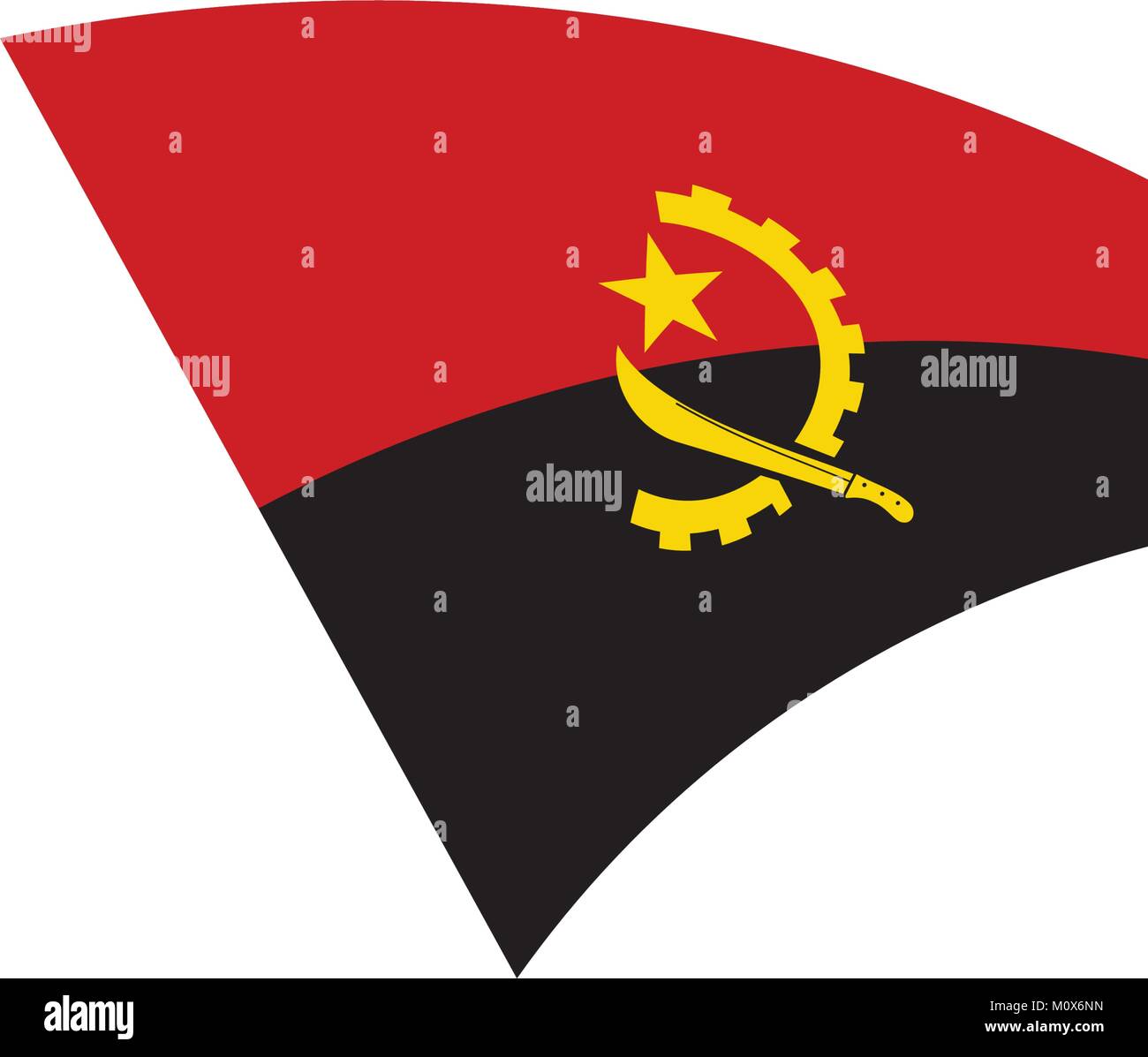 Drapeau de l'Angola, vector illustration Illustration de Vecteur