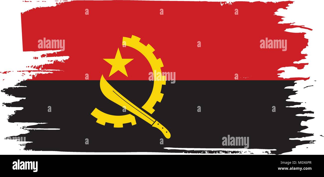 Drapeau de l'Angola, vector illustration Illustration de Vecteur