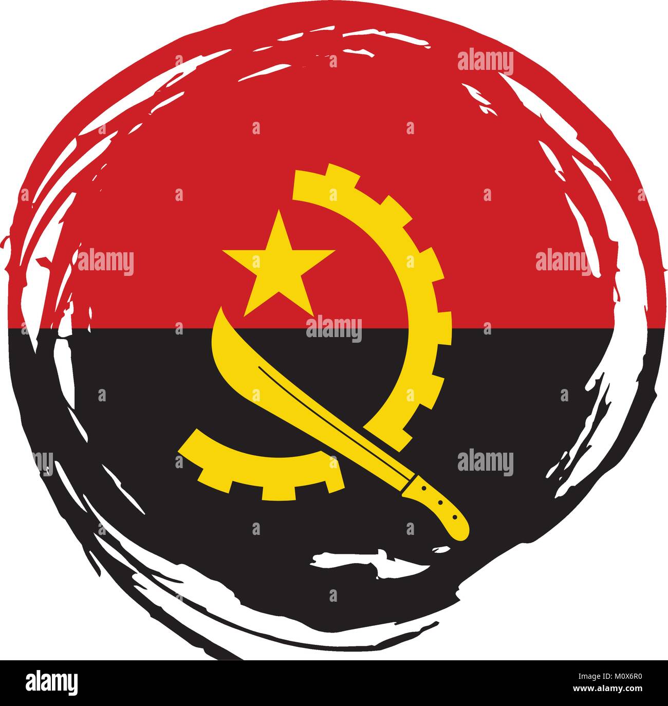 Drapeau de l'Angola, vector illustration Illustration de Vecteur