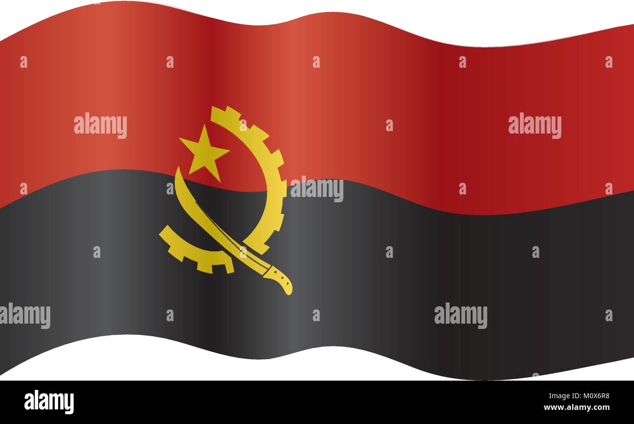 Drapeau de l'Angola, vector illustration Illustration de Vecteur