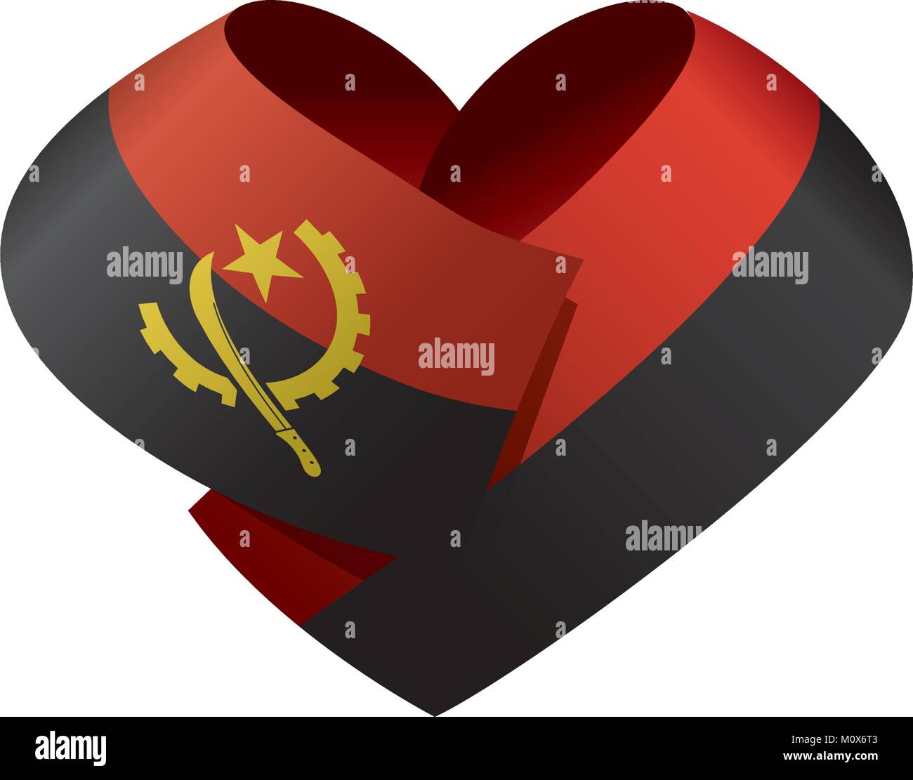 Drapeau de l'Angola, vector illustration Illustration de Vecteur