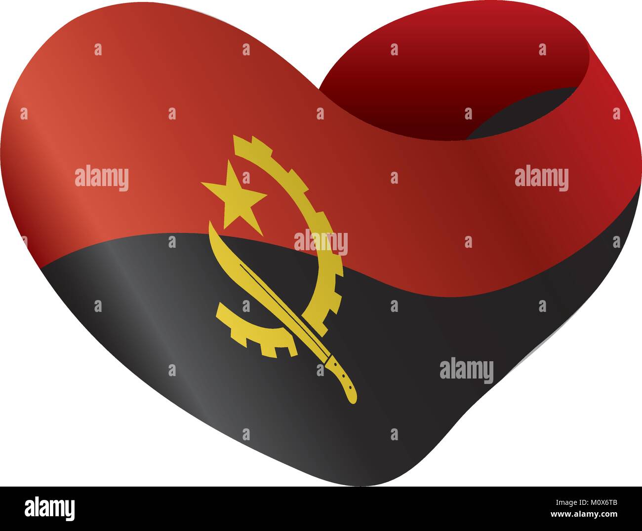 Drapeau de l'Angola, vector illustration Illustration de Vecteur