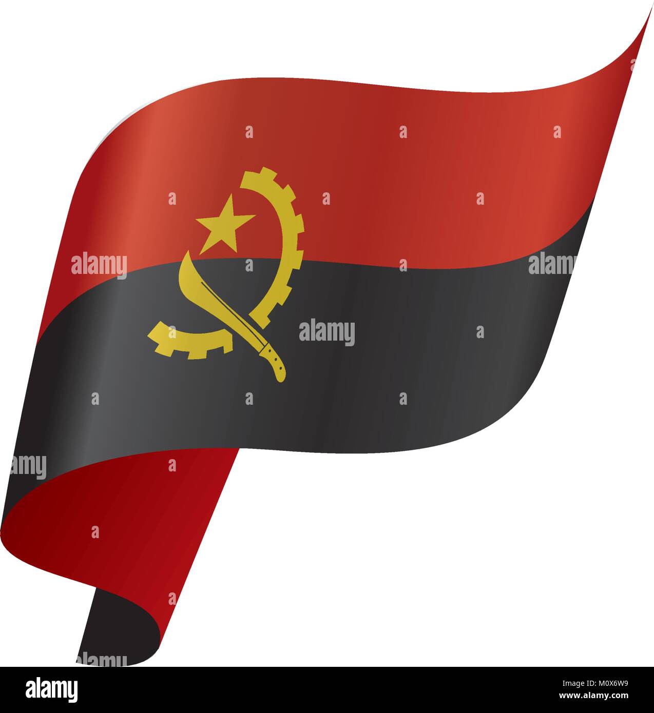 Drapeau de l'Angola, vector illustration Illustration de Vecteur