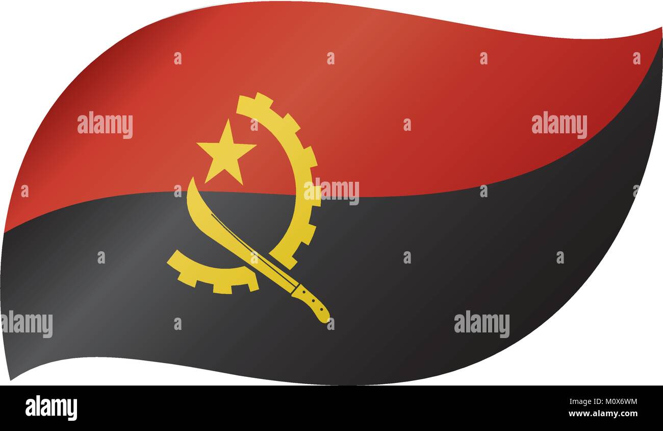 Drapeau de l'Angola, vector illustration Illustration de Vecteur