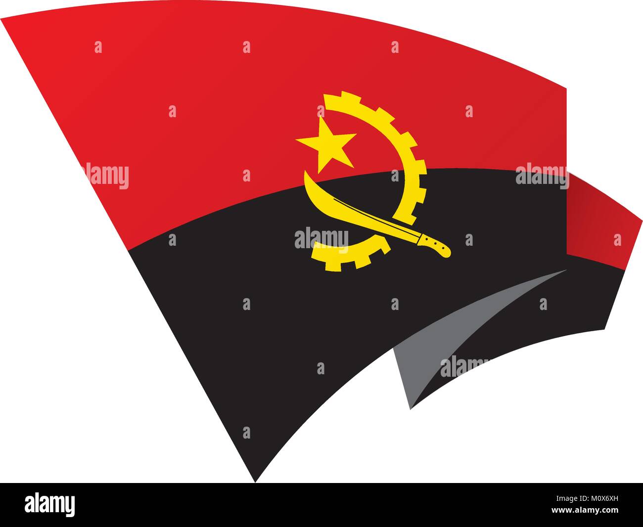 Drapeau de l'Angola, vector illustration Illustration de Vecteur