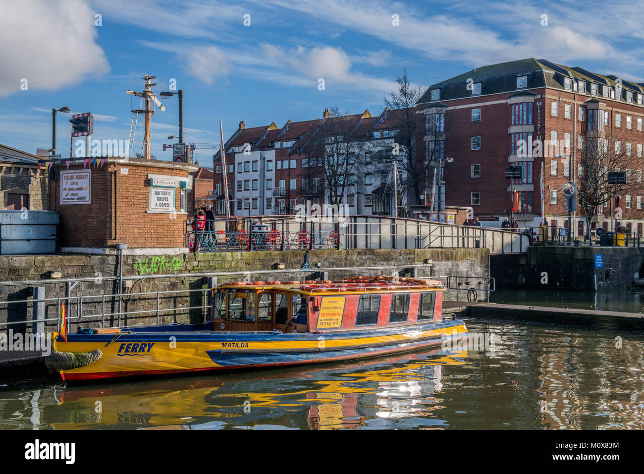 Le port de Bristol à l'Arnolfini Landing Banque D'Images