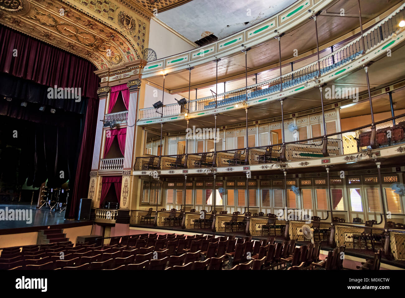 Dans l'ensemble de l'Intérieur théâtre Tomas terry Banque D'Images