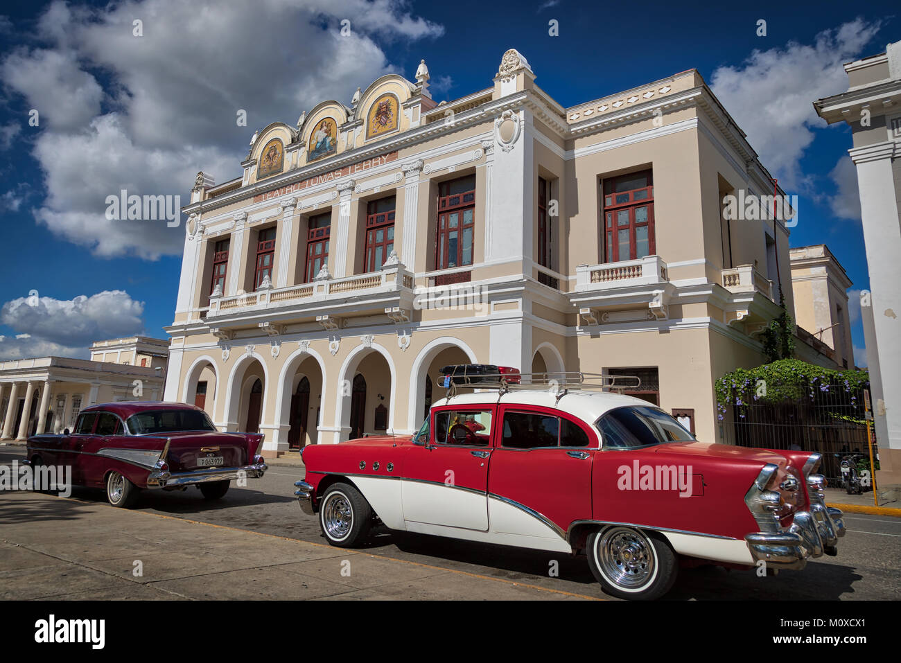 Voiture rouge Tomas Terry Theatre Banque D'Images