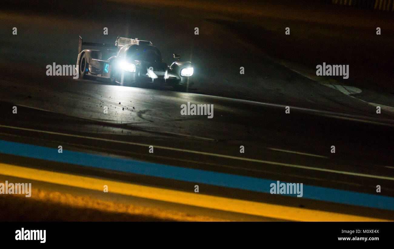 Ben Keating (USA) / Jeroen Bleekemolen (NDL) / Ricky Taylor (USA) la conduite # 43 LMP2 Keating Motorsport Riley MK30-Gibson 24 heures Le Mans 2107 Banque D'Images
