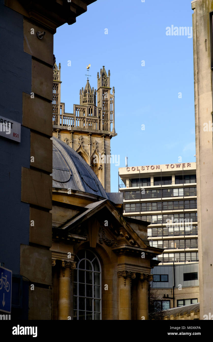 La tour Colston Bristol, parmi d'autres immeubles de grande hauteur Bristol England UK Banque D'Images