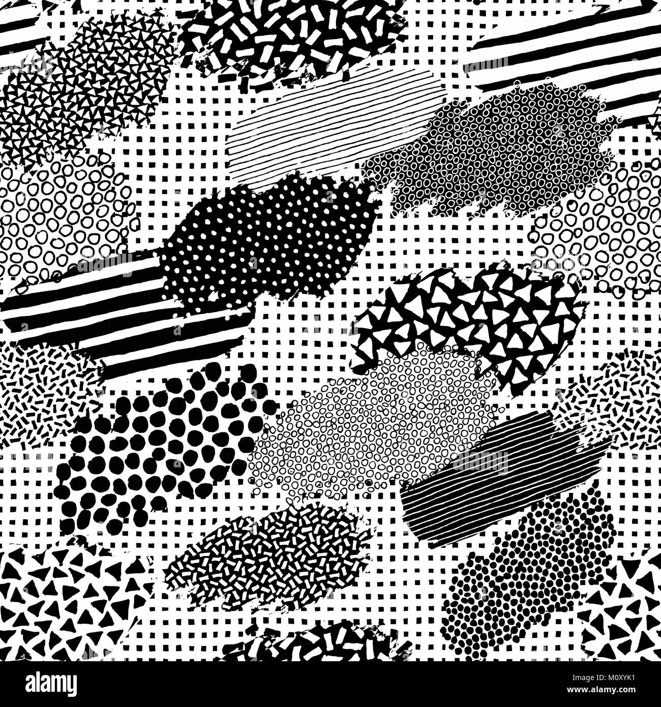 Motif patchwork irrégulier Illustration de Vecteur