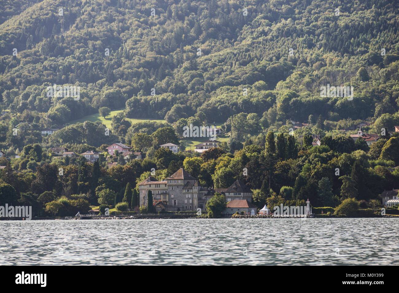France,Haute Savoie, Evian-les-Bains, Lac de Genève,croisière voile Banque D'Images