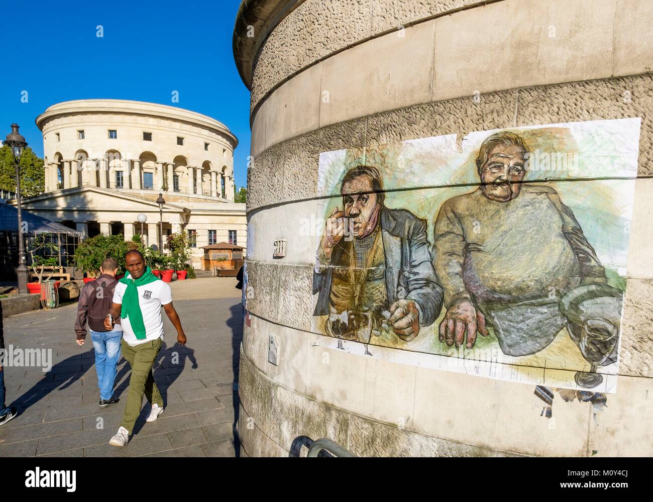 France,Paris,Bataille de Stalingrad square, Rotonde de la Villette ou barrière Saint-Martin construite juste avant la révolution par l'architecte Claude Nicolas Ledoux Banque D'Images