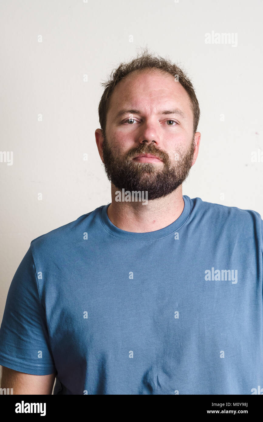 Portrait Portrait Homme barbu Banque D'Images