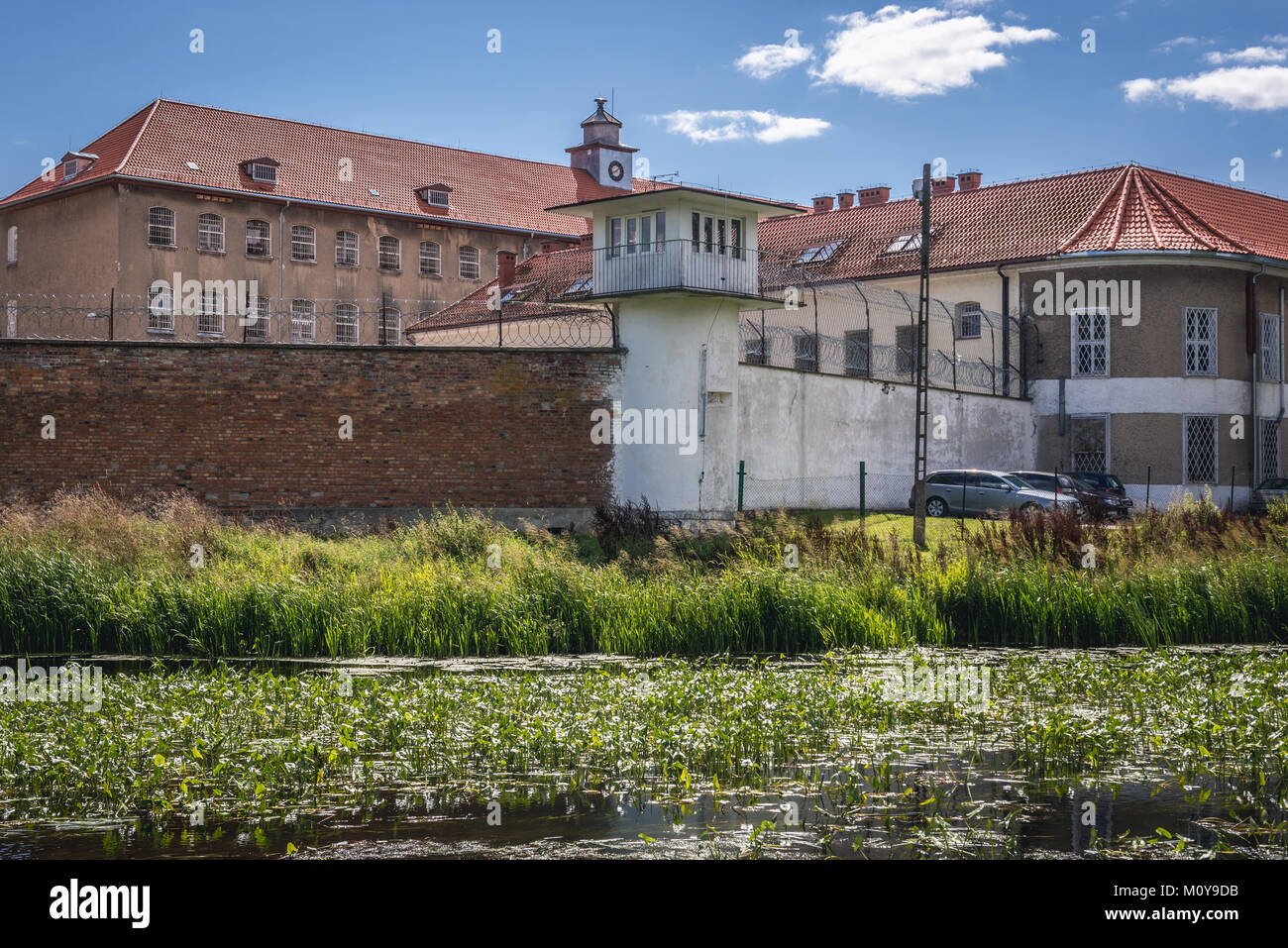 Prison de Barczewo ville dans l'ancien monastère franciscain, Warmian-Masurian Voïvodie de Pologne Banque D'Images
