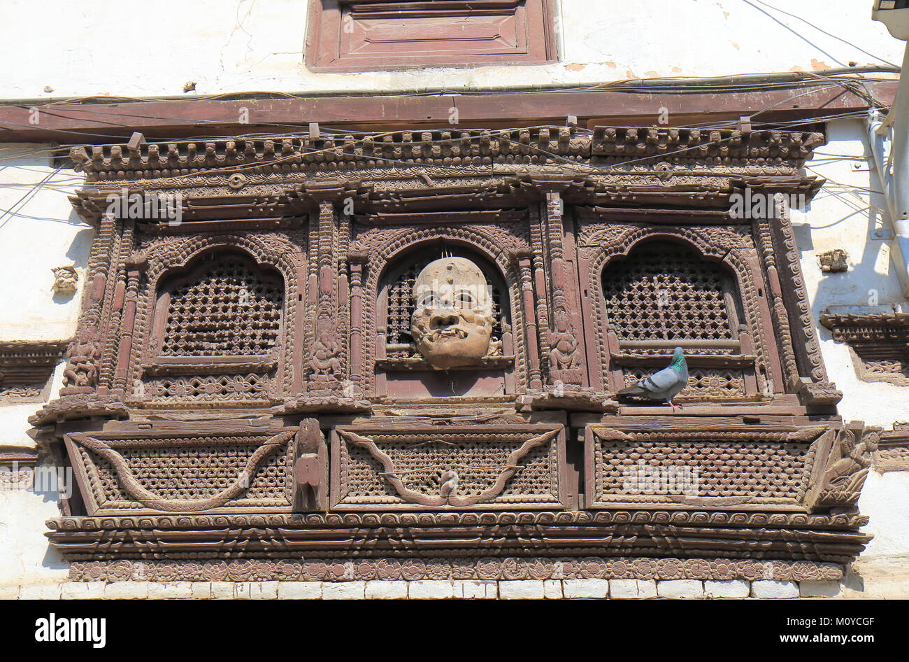 Architecture bâtiment historique au Népal Katmandou Banque D'Images