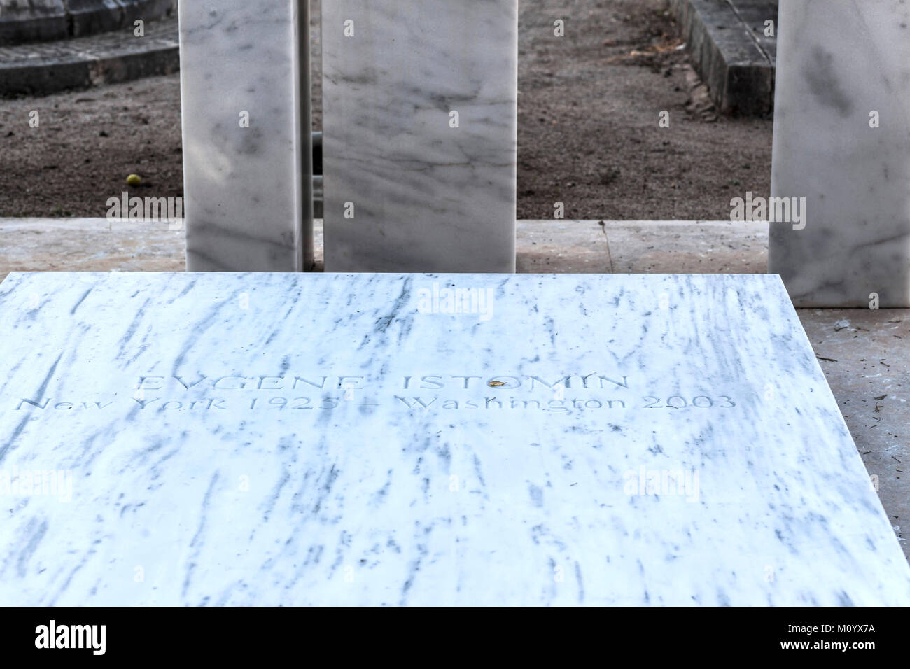 Tombe d'Eugene Istomin au cimetière de El Vendrell,Catalogne,Espagne. Banque D'Images