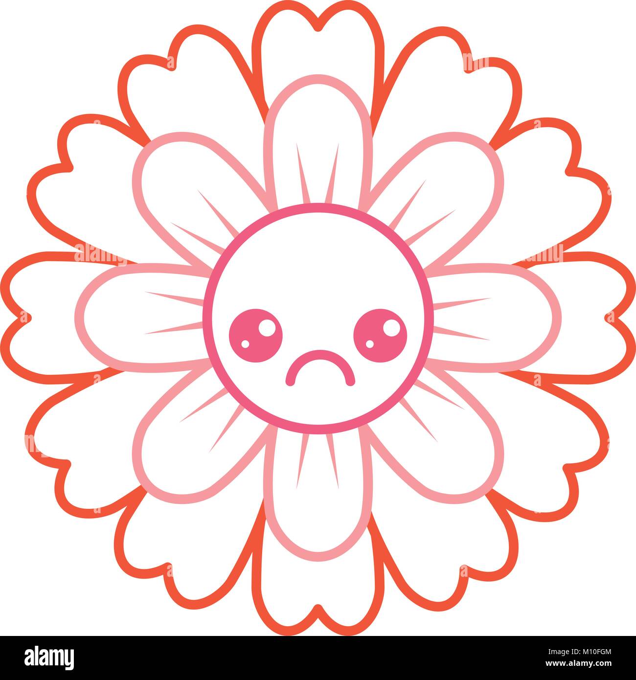 Pétales de fleurs kawaii cute cartoon Illustration de Vecteur