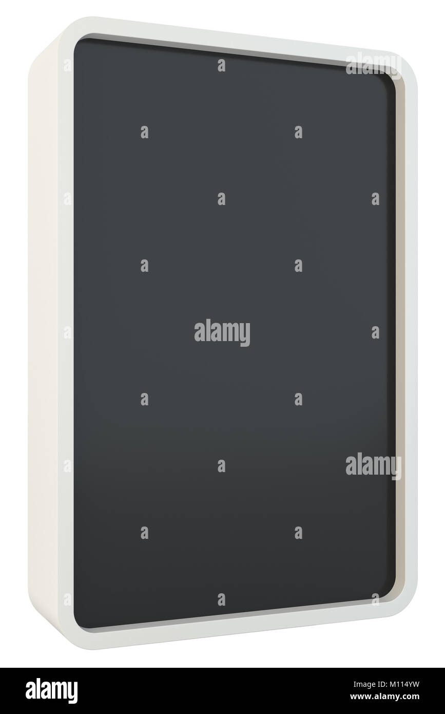 Kiosque d'information interactif de promotion. Borne d'affichage publicitaire. 3d illustration. Isolé sur fond blanc Banque D'Images