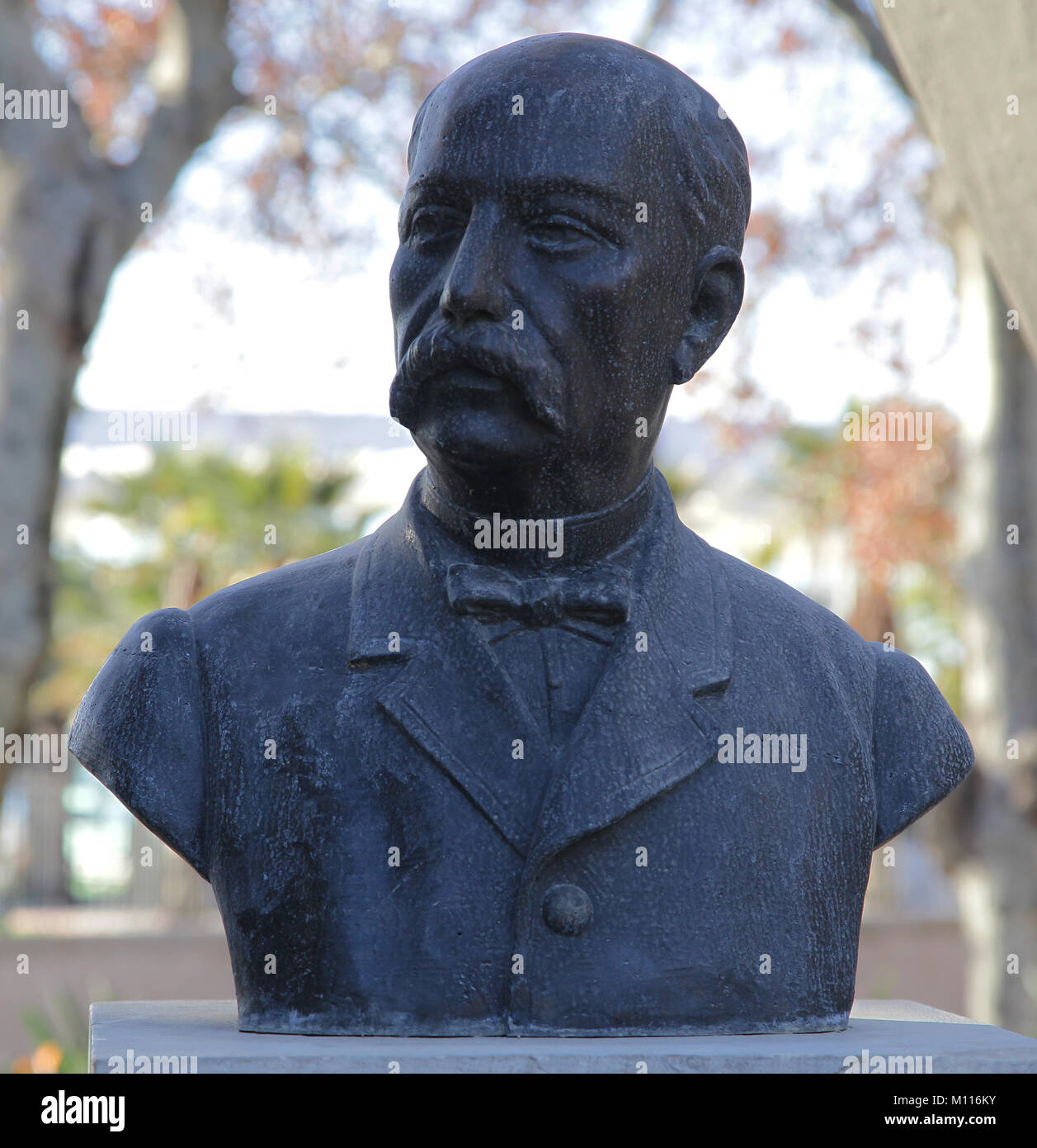 Statues à Paseo del Parque à Malaga, Espagne Banque D'Images
