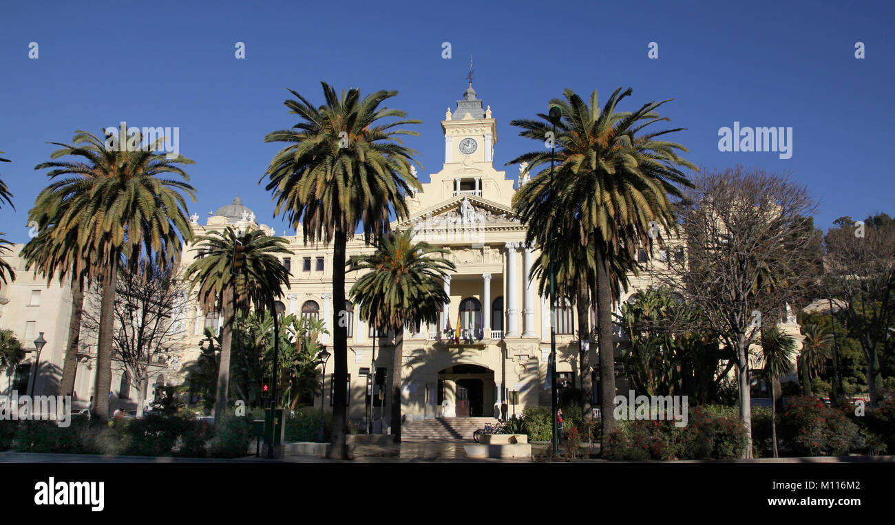 Hôtel de ville Malaga Espagne Architectes Guerrero Strachan et Rivera Vera Banque D'Images