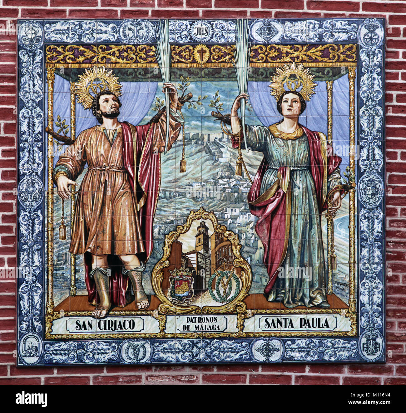 San Ciriaco Patronos de Malaga Santa Paula Banque D'Images