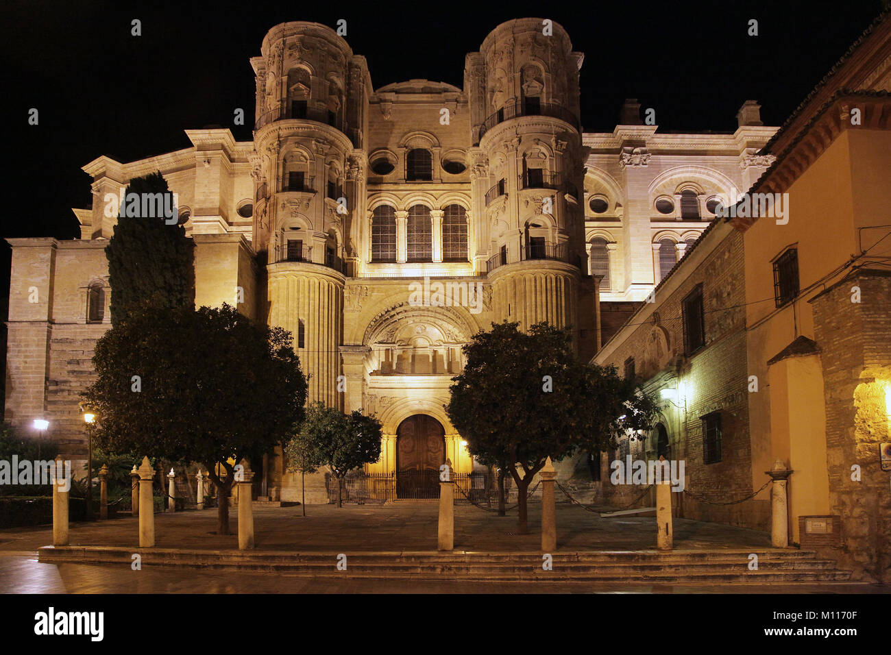 Malaga Andalousie Espagne cathédrale Santa Iglesia Catedral Basílica de la Encarnación Banque D'Images